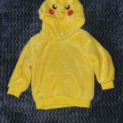 H&M  Pokemon Pikachu Toddler Size 2T Hoodie Pullover Sweatshirt Anime Manga