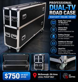 Professional Dual-TV Road Case   Heavy Duty
