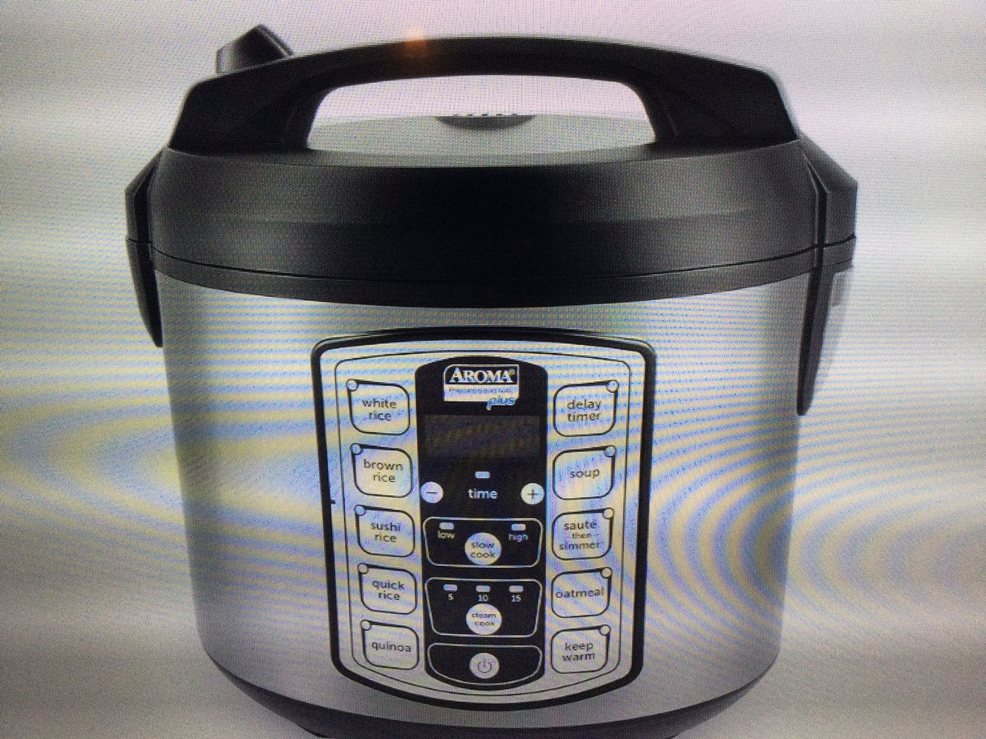 AROMA HOUSEWARES PROFESSIONAL PLUS 5000SB 20 CUP (COOKED) DIGITAL RICE COOKER, FOOD STEAMER, SLOW COOKER