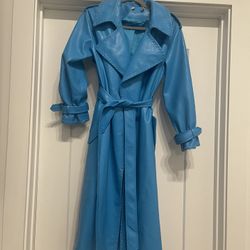 Alice and Olivia Blue Leather Jacket 