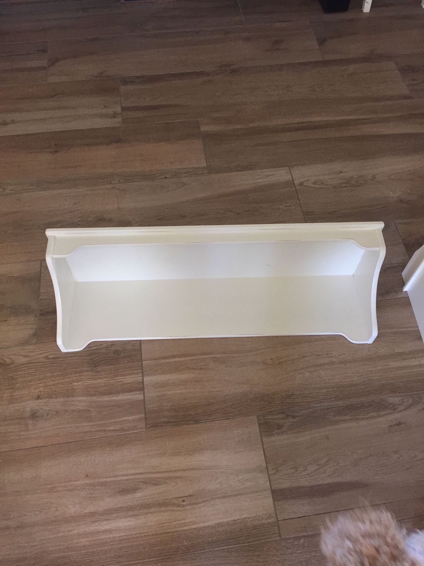 White Pottery barn shelves