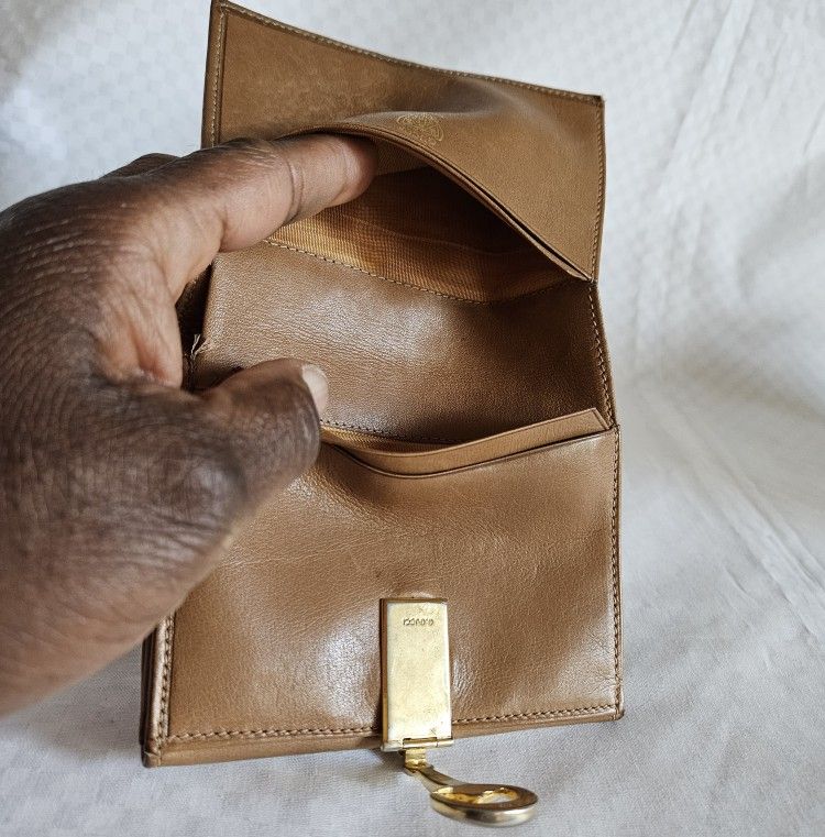 Authentic Gucci Brown Metallic Gold Designer Bifold Wallet (LIMITED EDITION)