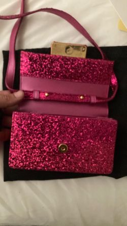 Saint Laurent lulu shoulder glitter bag small