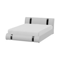 Queen Bed Frame w/ Headboard - Black & White