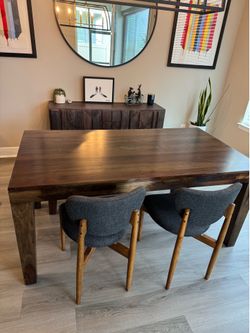 West Elm Dining Table with Bench and 2 Chairs