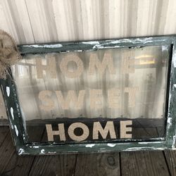 Home Sweet Home Vintage Window Pane