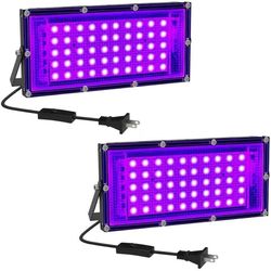 Elwoks 50W LED Black Light 2 Pack