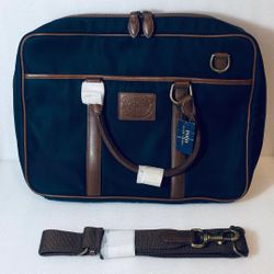 new Other Mens Ralph Lauren Commuter Briefcase Messenger Bag, Navy Blue