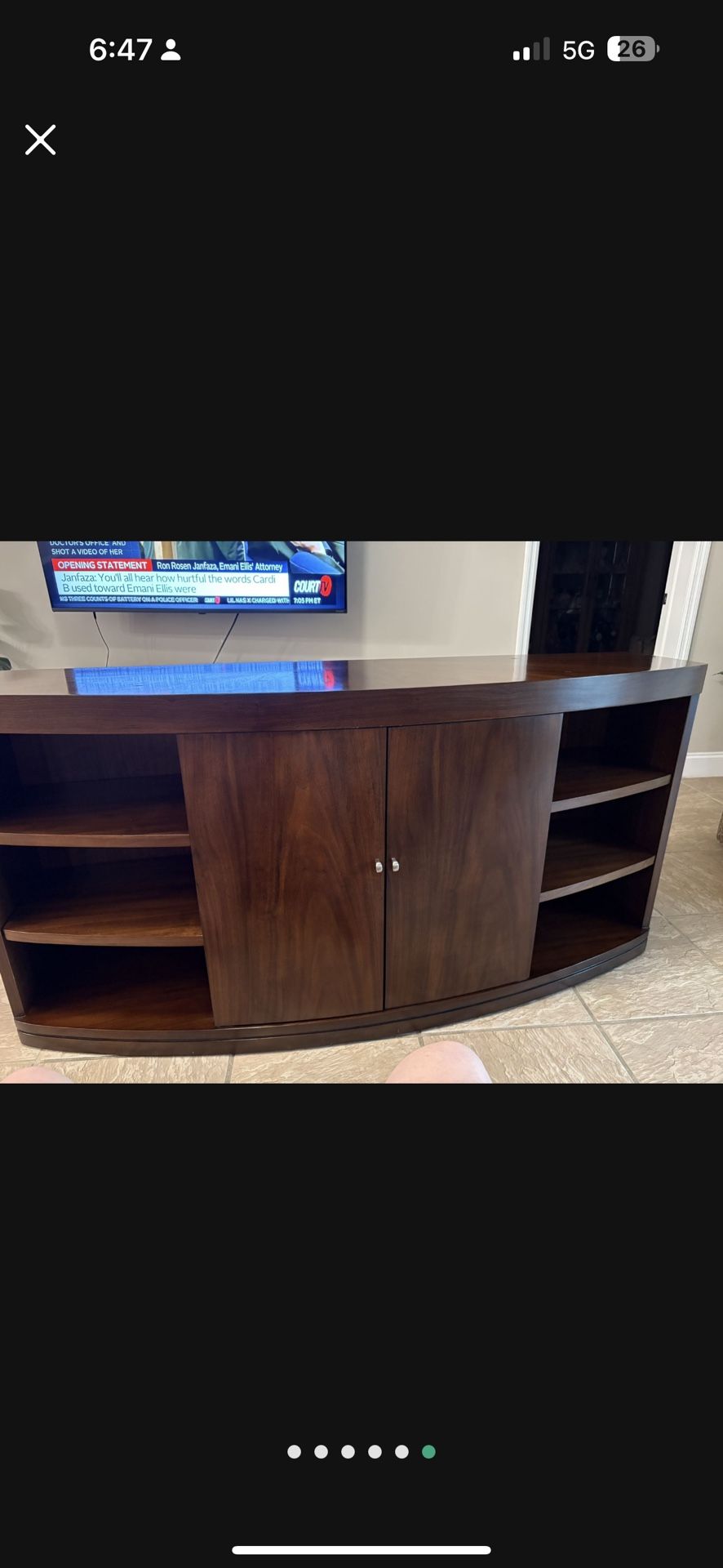 Bernhardt Console  All Shelves  Adjustable 
