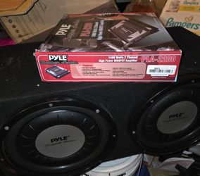 Pyle Chopper series 12 inch Dual subwoofer and pyle Chopper amp