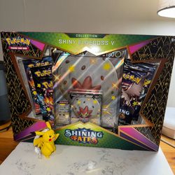 Pokémon TCG Shining Fates Shiny Eldegoss V Collection Box Card Set Brand New