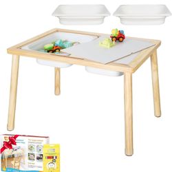 Brand New In The Box- Montessori Sensory Table for Toddlers,Multifunction Toddler Sand Table with 2 Storage Bins, Kids Activity Table for Arts, Drawin