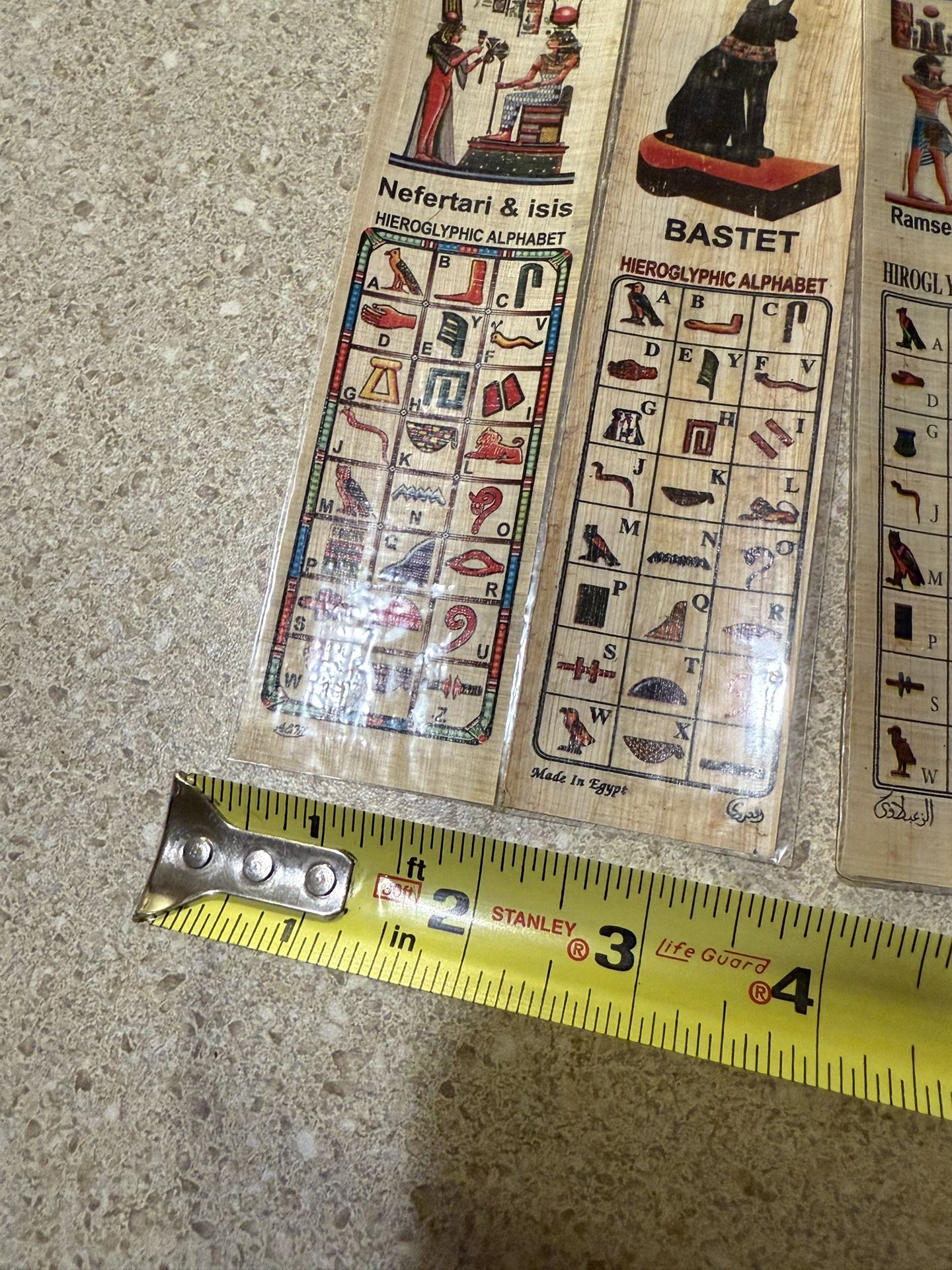 Authentic Egyptian Papyrus With hieroglyphics and drawings