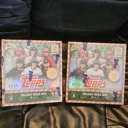 2025 Topps Holiday Baseball Mega Box! 2 Box Lot! New Factory Sealed! Find Autographs!? $70 For Both!