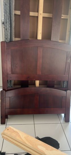 Twin bed frame, mattress and box spring