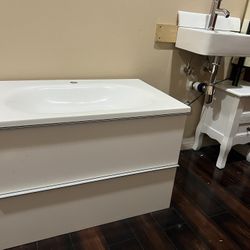 bathroom sink cabinet draw