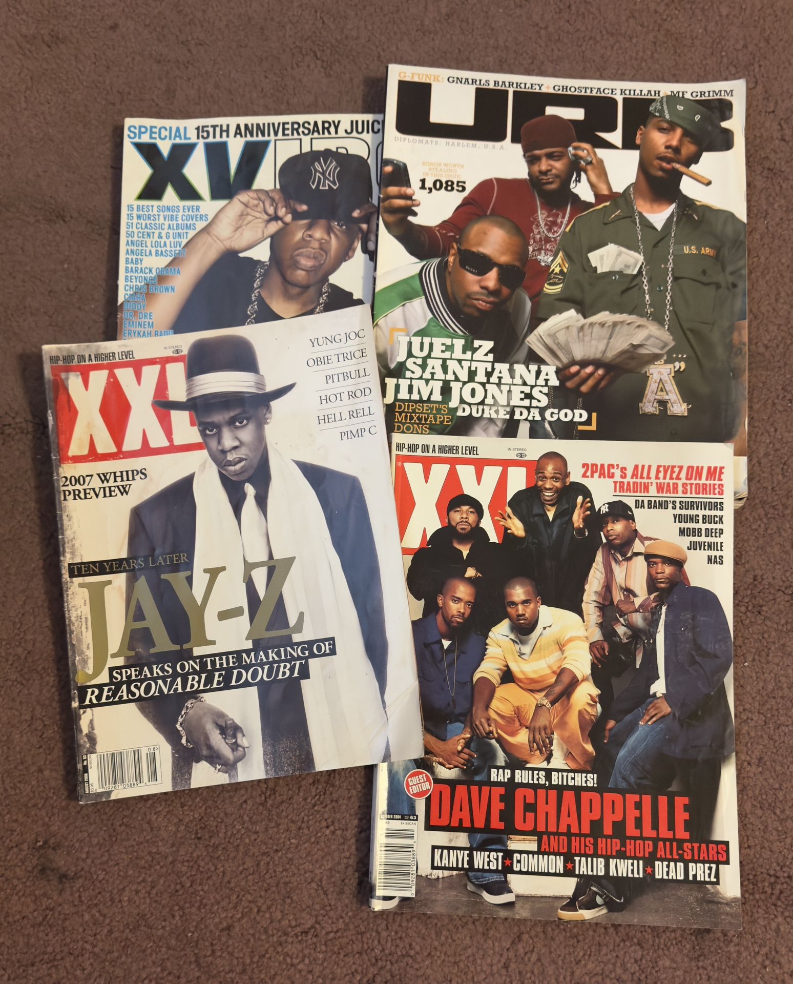 XXL Urb Magazine Jay-Z Kanye West Dave Chappelle Juelz Dipset Diplomats Def Jam