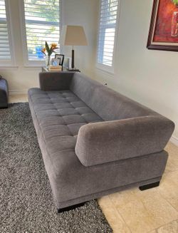 Modern gray sofa - 8’ long - $399 OBO