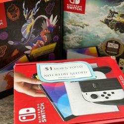 Nintendo Switch OLED Gaming Consoles New - Black Friday Deals 10% Off -  $1 Down No Credit Needed