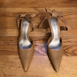 Nine West Tan Ankle Strap Heels