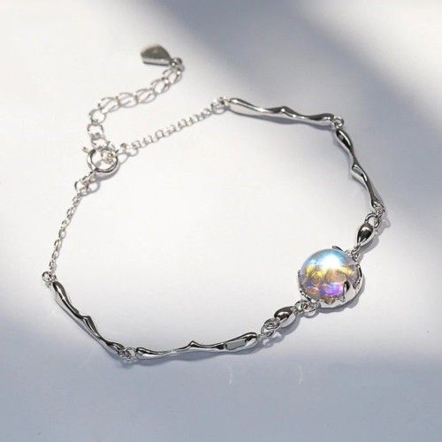 925 Sterling Silver Two Tone Flower Necklace