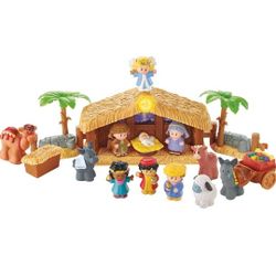 Fisher-Price Little People Deluxe Christmas Story, Nativity Playset With Light, Music and Figures for Toddlers Ages 1 and Up