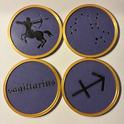Sagittarius Zodiac Coasters (Set of 4)