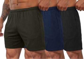 COOFANDY Men's Workout Gym Shorts Mesh (Pack of 3)