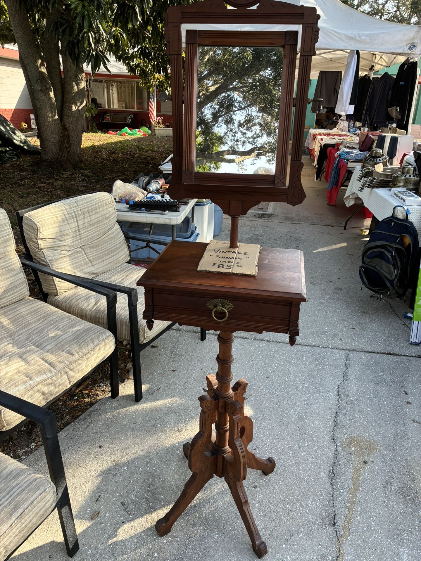 Vintage Shaving Stand.