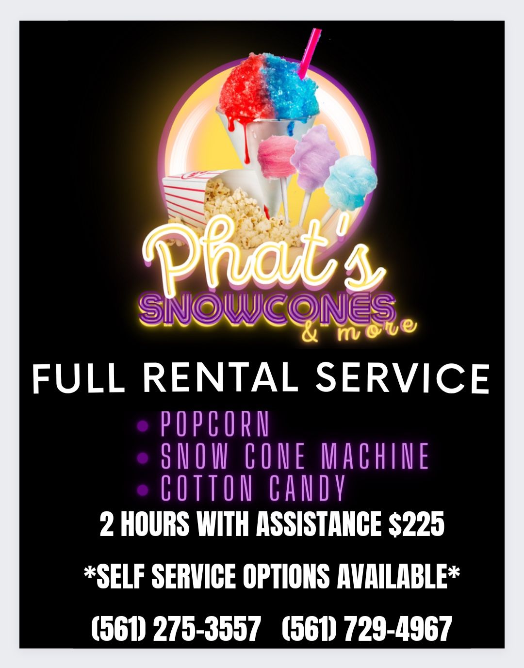 Book us for your Party needs $25 non-refundable deposit she comes set up serve and clean up Support thanks broward to Palm Beach County