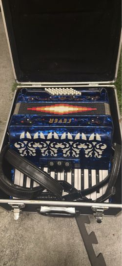 Fever Blue Pearl Piano Accordion with Case