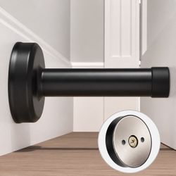 🚪 Stainless Steel Door Stopper – Black 9 Pack.