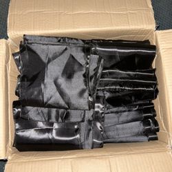 Black Satin Chair Sashes 