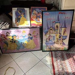 4 Disney Frame Poster, 2 Large 2 Small 