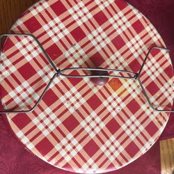 1950’s Cake Carrier  Red Plaid25.00