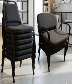 Very sturdy STACKABLE METAL FRAME CHAIRS for parties, events or just to have extra chairs for your guests