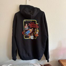 Black Matter Black Sweatshirt with Distressed White Logo
