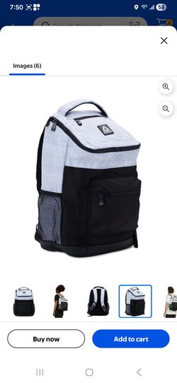 NEW !!!  Reebok  Adult Bobbie Top Loader 18.5" Laptop Backpack, Light Heather Grey for $20