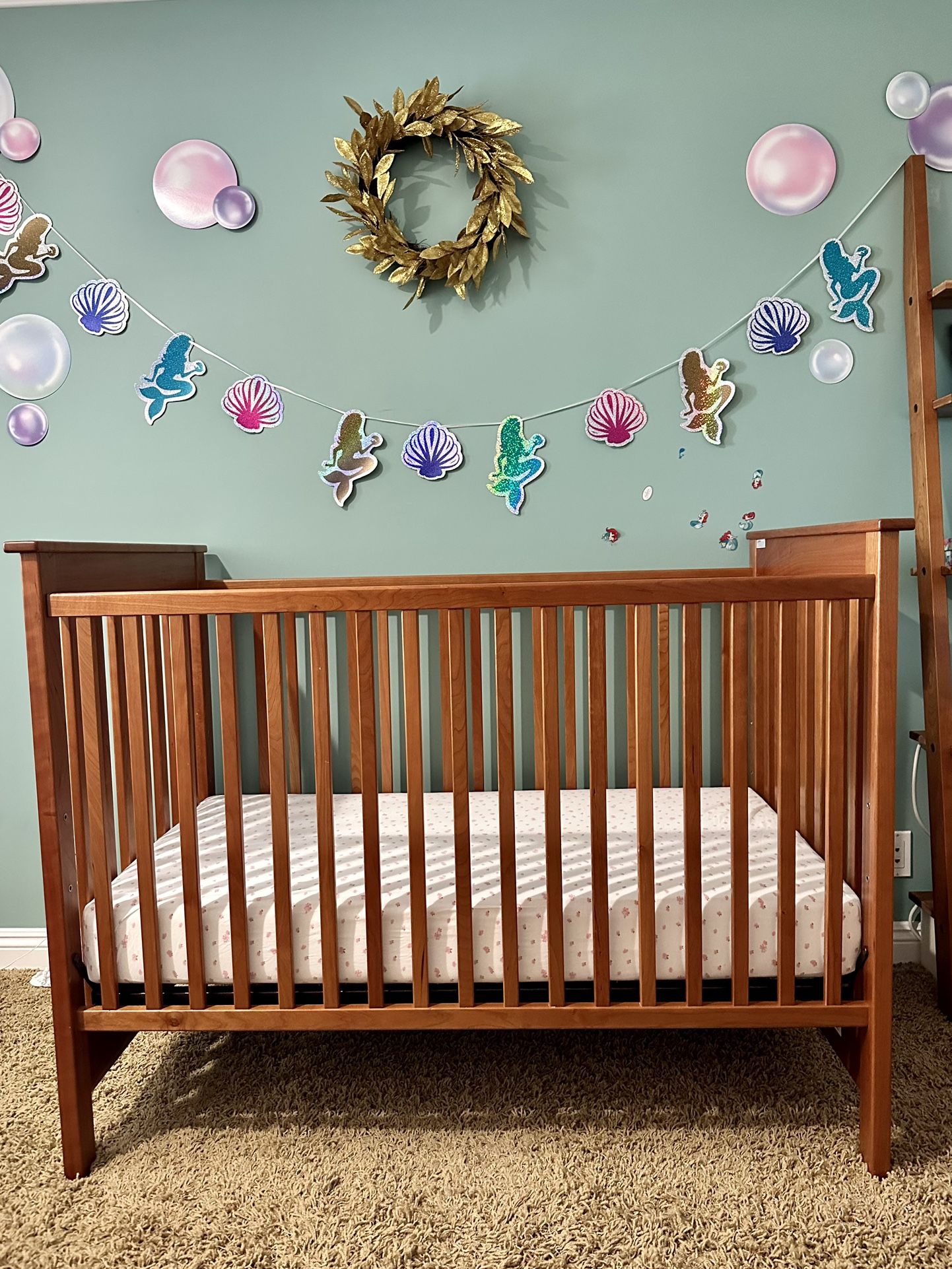 Room and Board Nest Crib - Walnut Finish