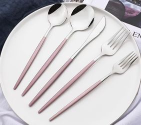 24pk Silverware Sets - Multiple Colors
