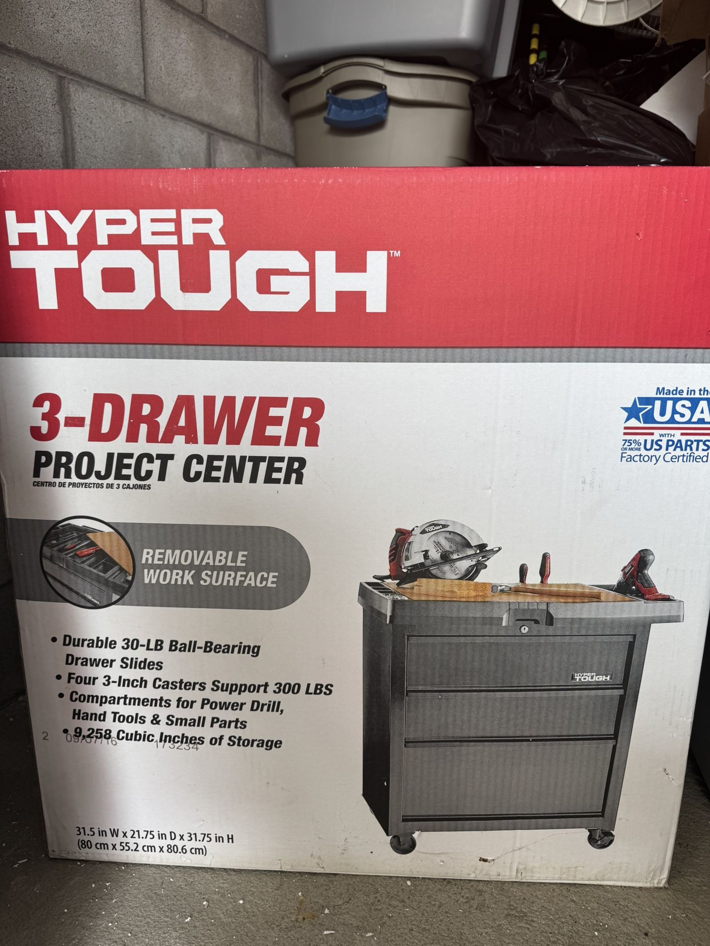 Hyper tough three drawer toolbox brand new