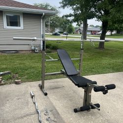 Olympic Weight Bench With Olympic Bars 
