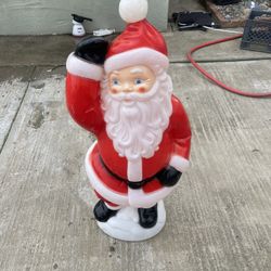 Vintage 40” Waving Santa Blow Mold Decoration General Foam