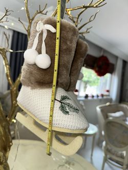 New Large Old Fashioned Ice Skating Boot Hanging Ornament