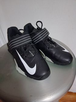 Nike Weightlifting Shoes Black White Mens 6 1/2