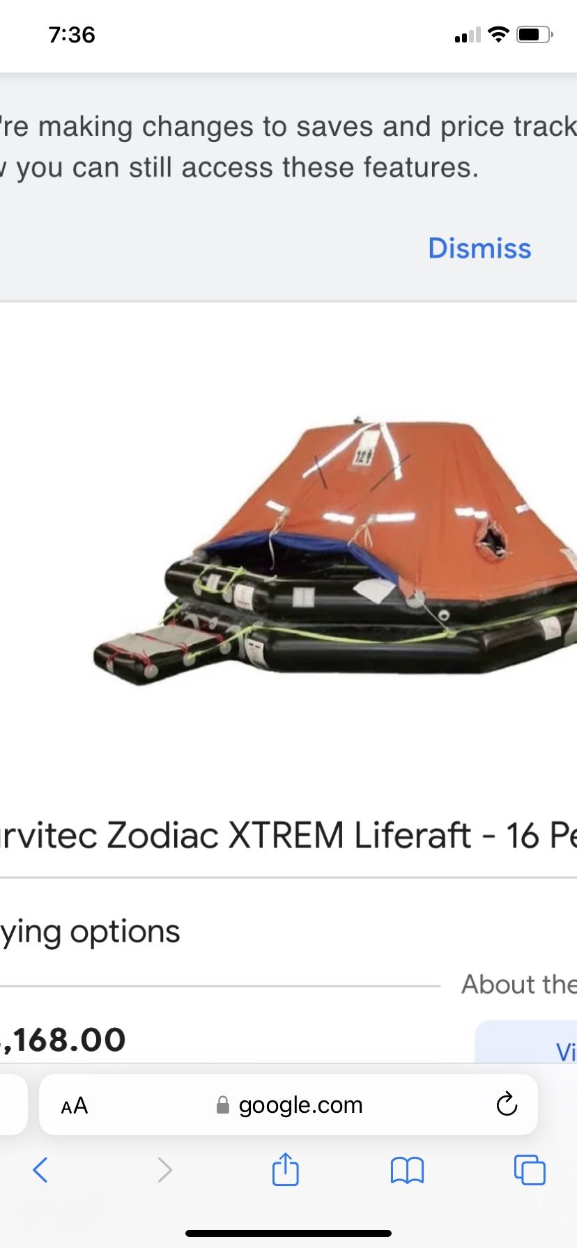 25 person Viking life raft