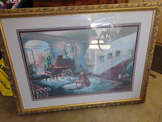 Large Framed Art Print - Music-Themed