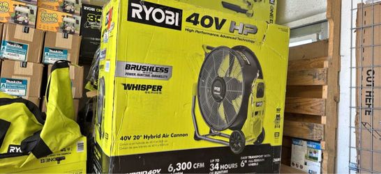 Ryobi 40V HP Brushless Whisper Series 20" Hybrid Air Cannon