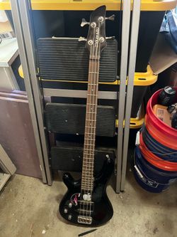 Let handed bass guitar