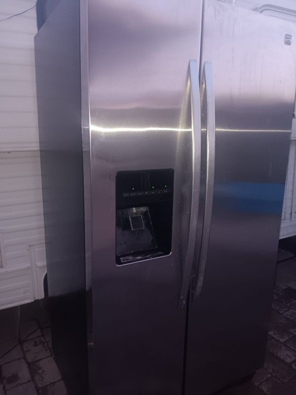 Stainless Steel And Black Refrigerator